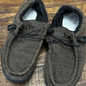 Hey Dude Cozy Brown Slip-On Loafers